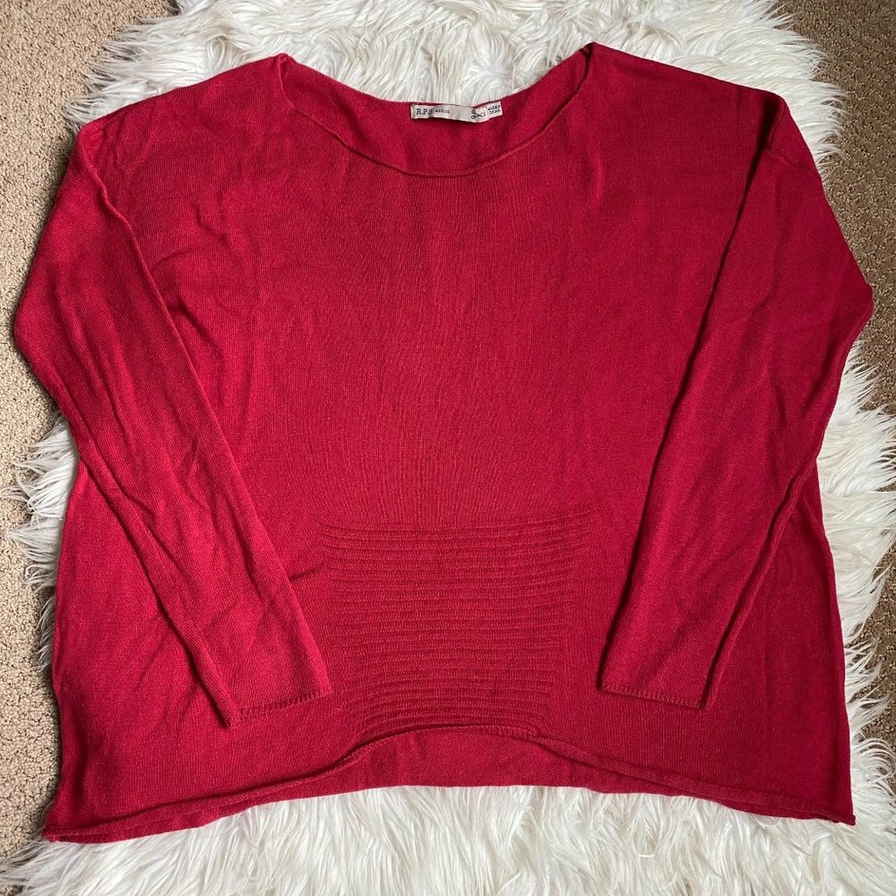 RPS‎ Addict Red Crewneck Long Sleeve Knit Sweater M
